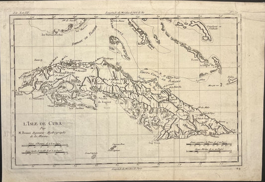 Achat carte ancienne Cuba