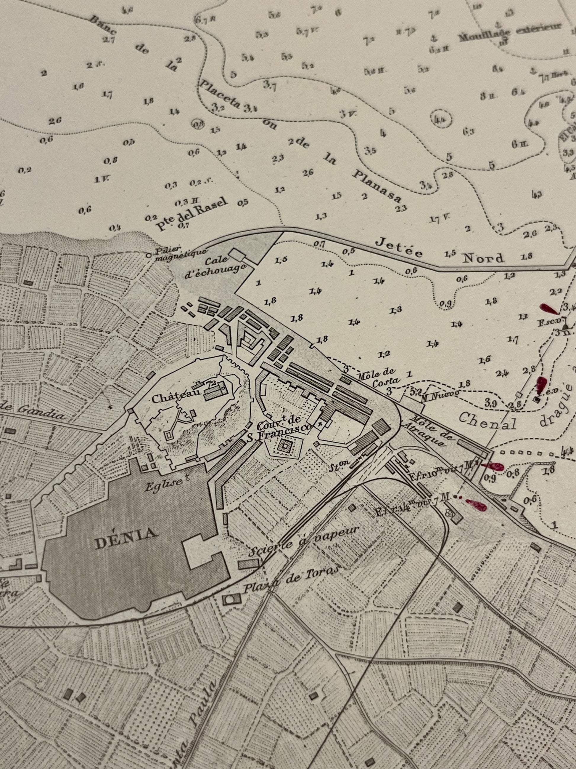 Achat carte ancienne Denia Espagne