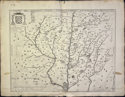 Achat carte ancienne Diocese Aire-sur-l'Adour