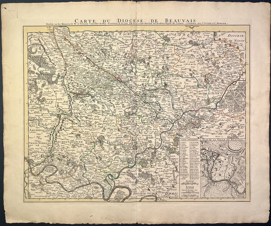 Achat carte ancienne Diocese Beauvais