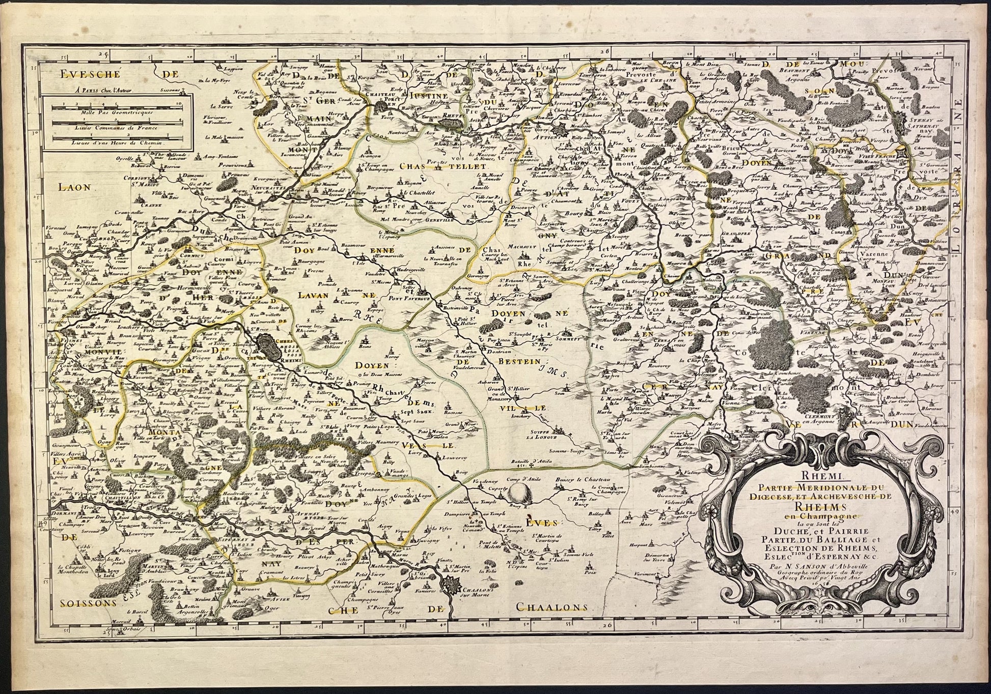 Achat carte ancienne Diocese Reims