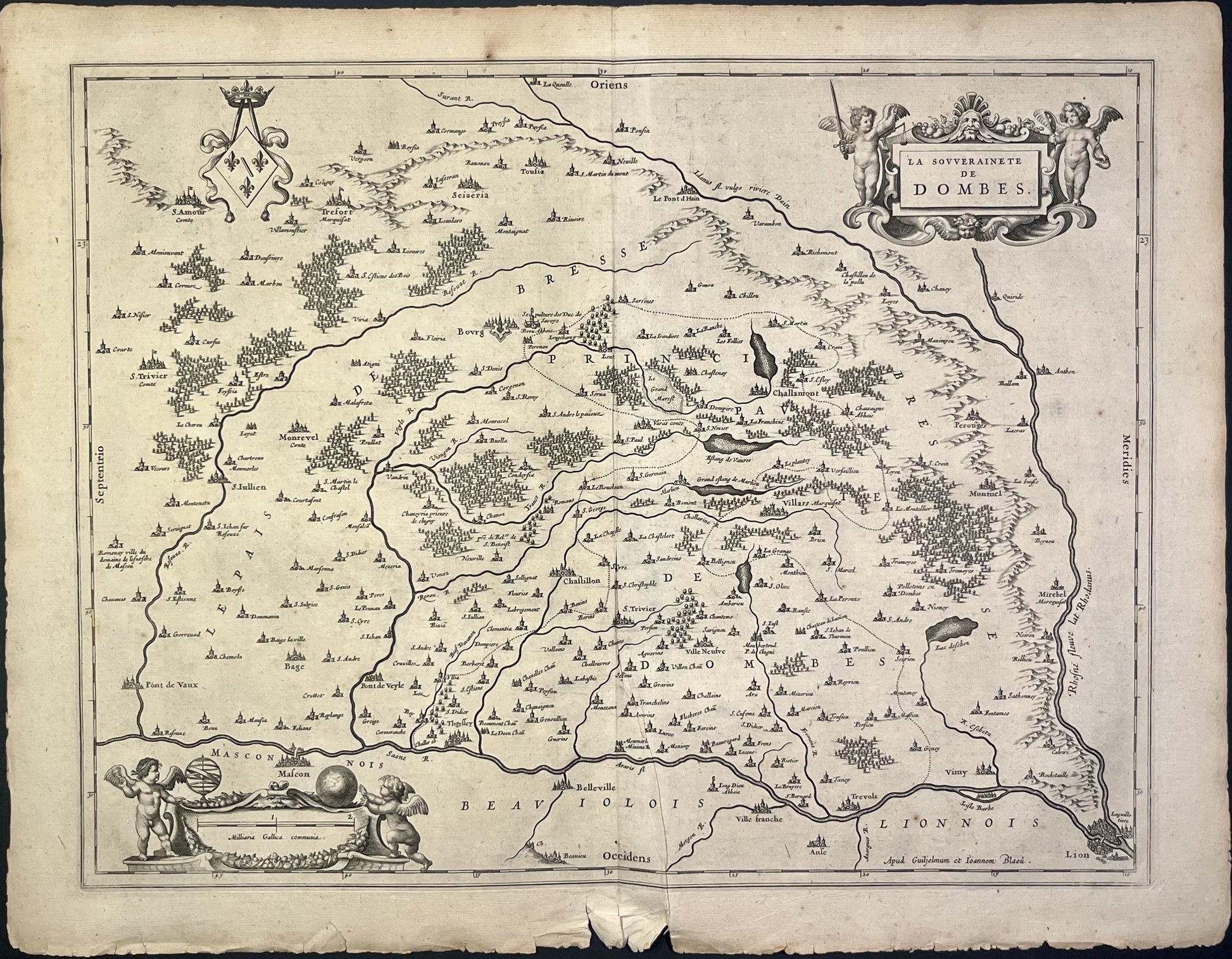 Achat carte ancienne Dombes