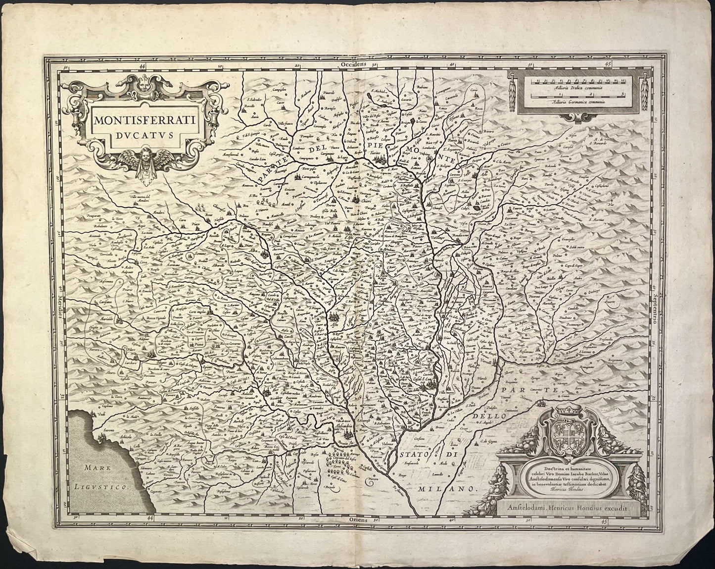 Achat carte ancienne Duche Montferrat