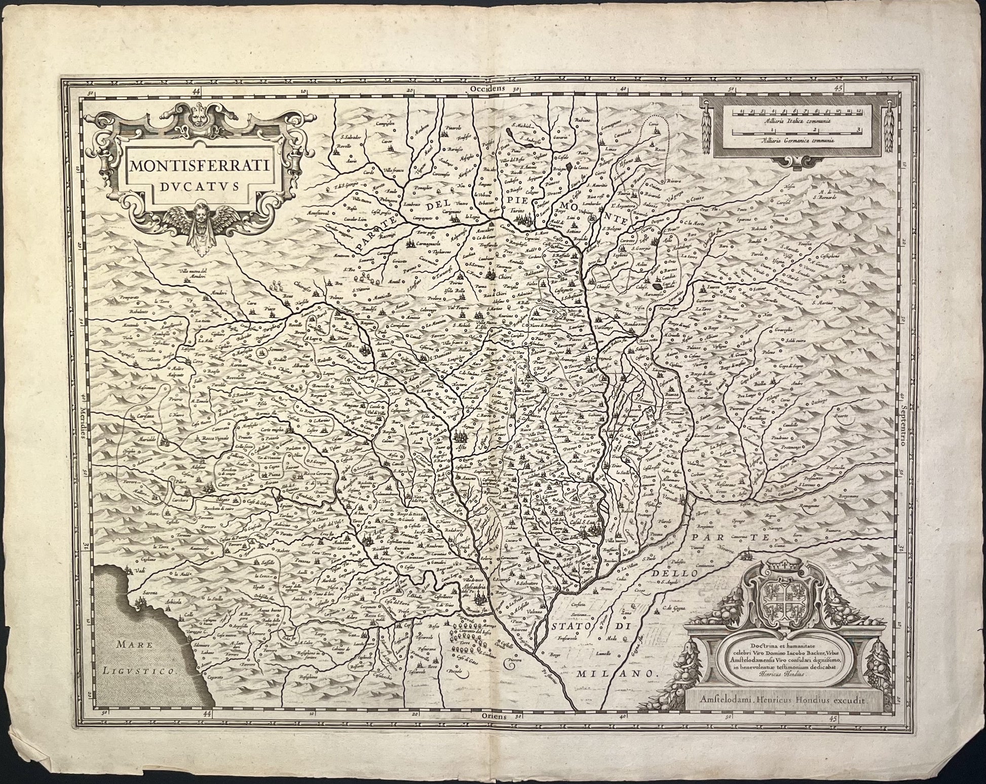 Achat carte ancienne Duche Montferrat