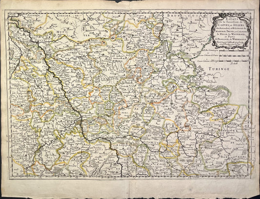 Achat carte ancienne Duche de Cleves