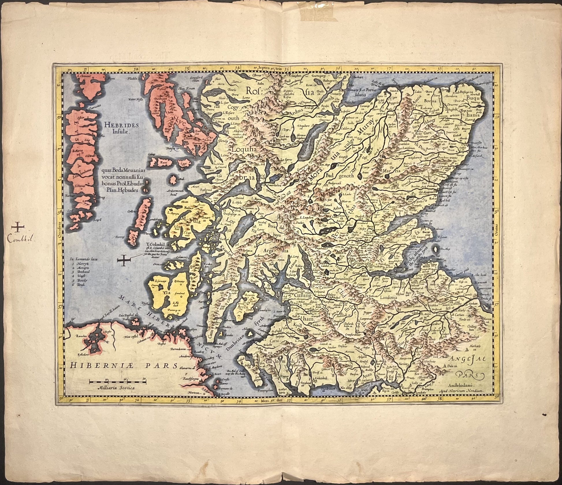 Achat carte ancienne Ecosse par Mercator