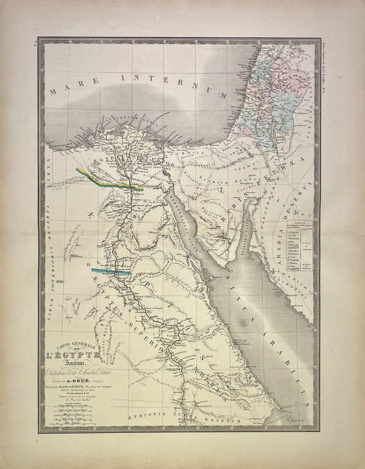 Achat carte ancienne Egypte antique Palestine