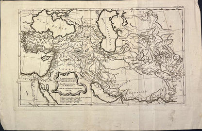 Achat carte ancienne Empire Alexandre le Grand