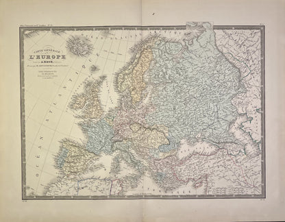 Achat carte ancienne Europe continent