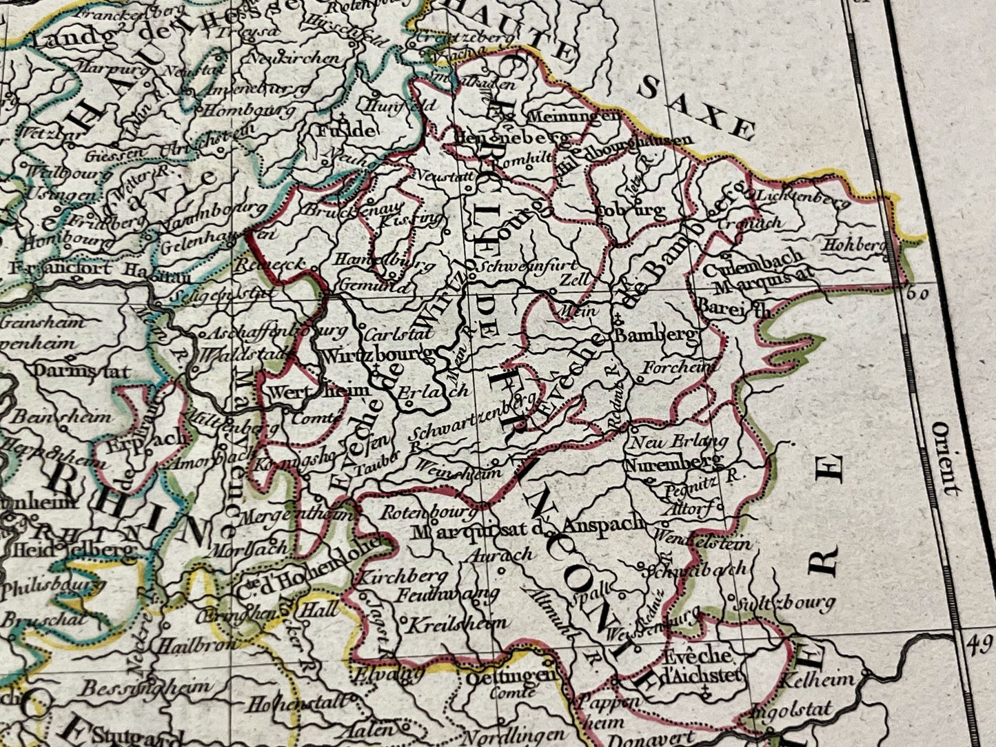 Achat carte ancienne Franconie