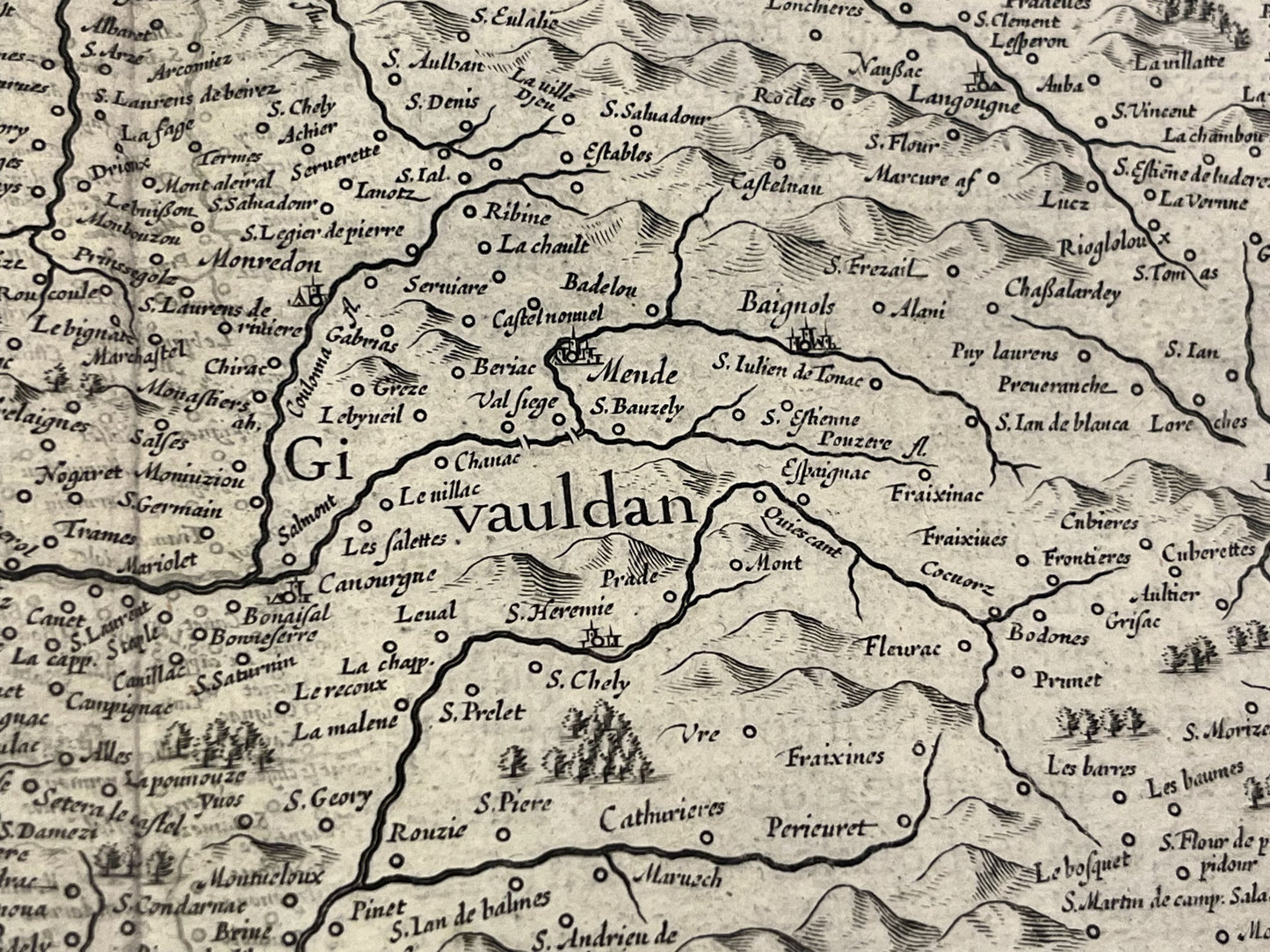 Achat carte ancienne Gevaudan