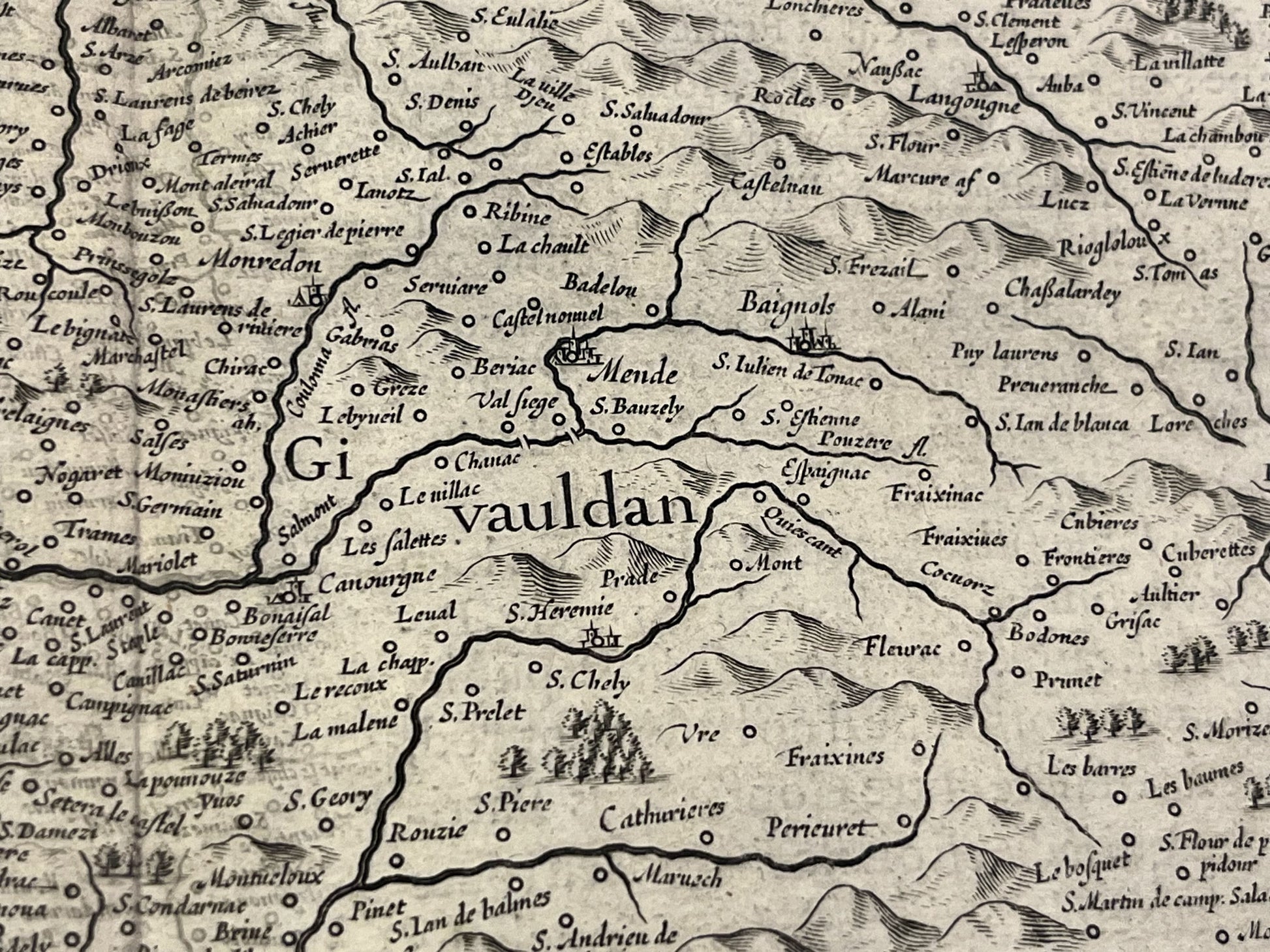 Achat carte ancienne Gevaudan
