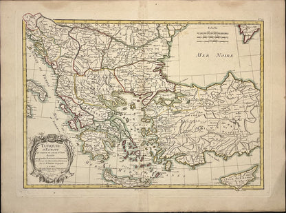 Achat carte ancienne Grece Balkans
