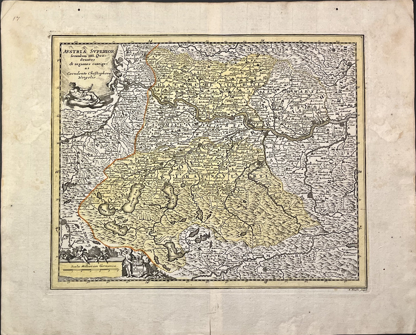 Achat carte ancienne Haute-Autriche