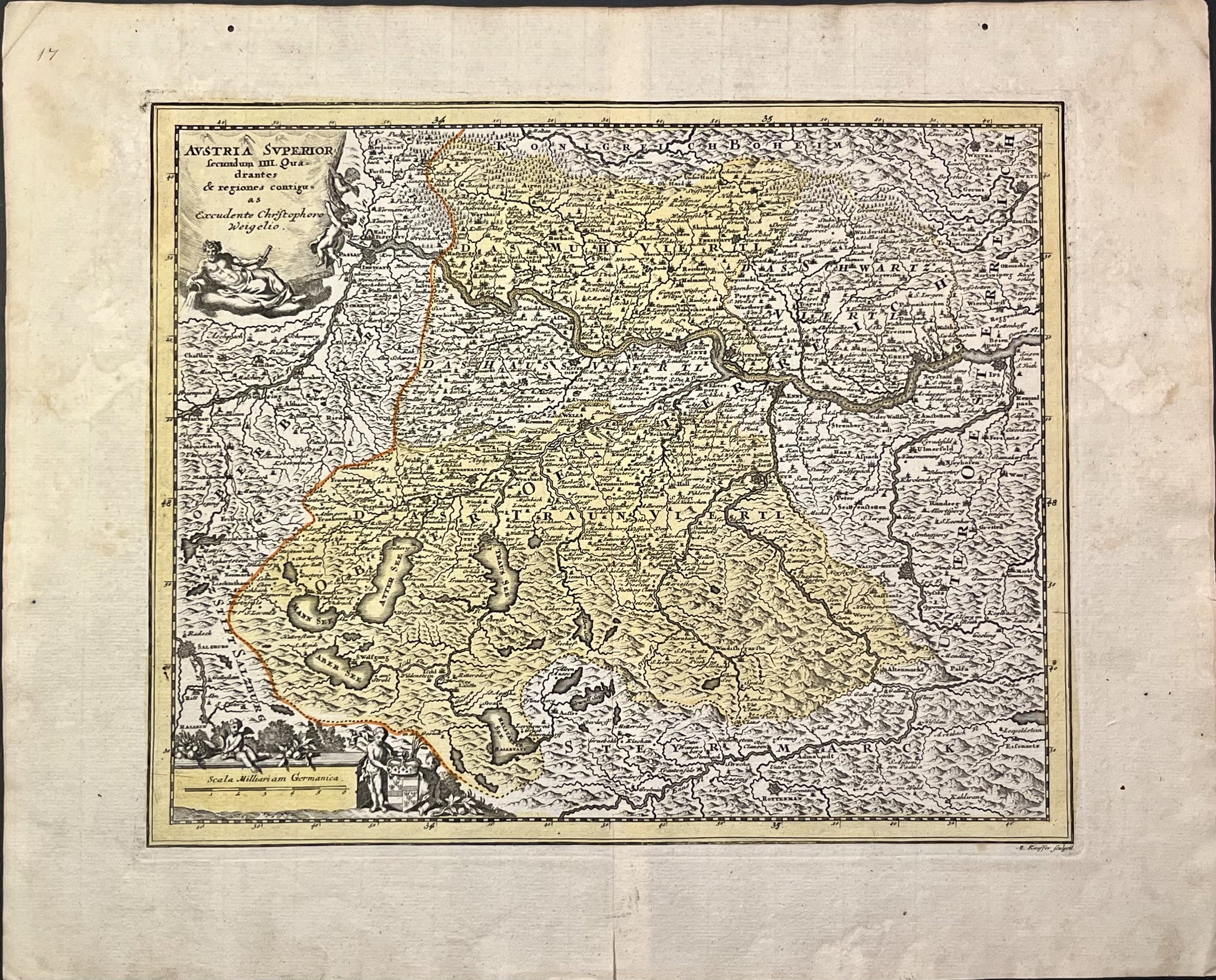 Achat carte ancienne Haute-Autriche