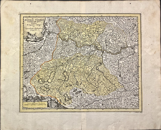 Achat carte ancienne Haute-Autriche