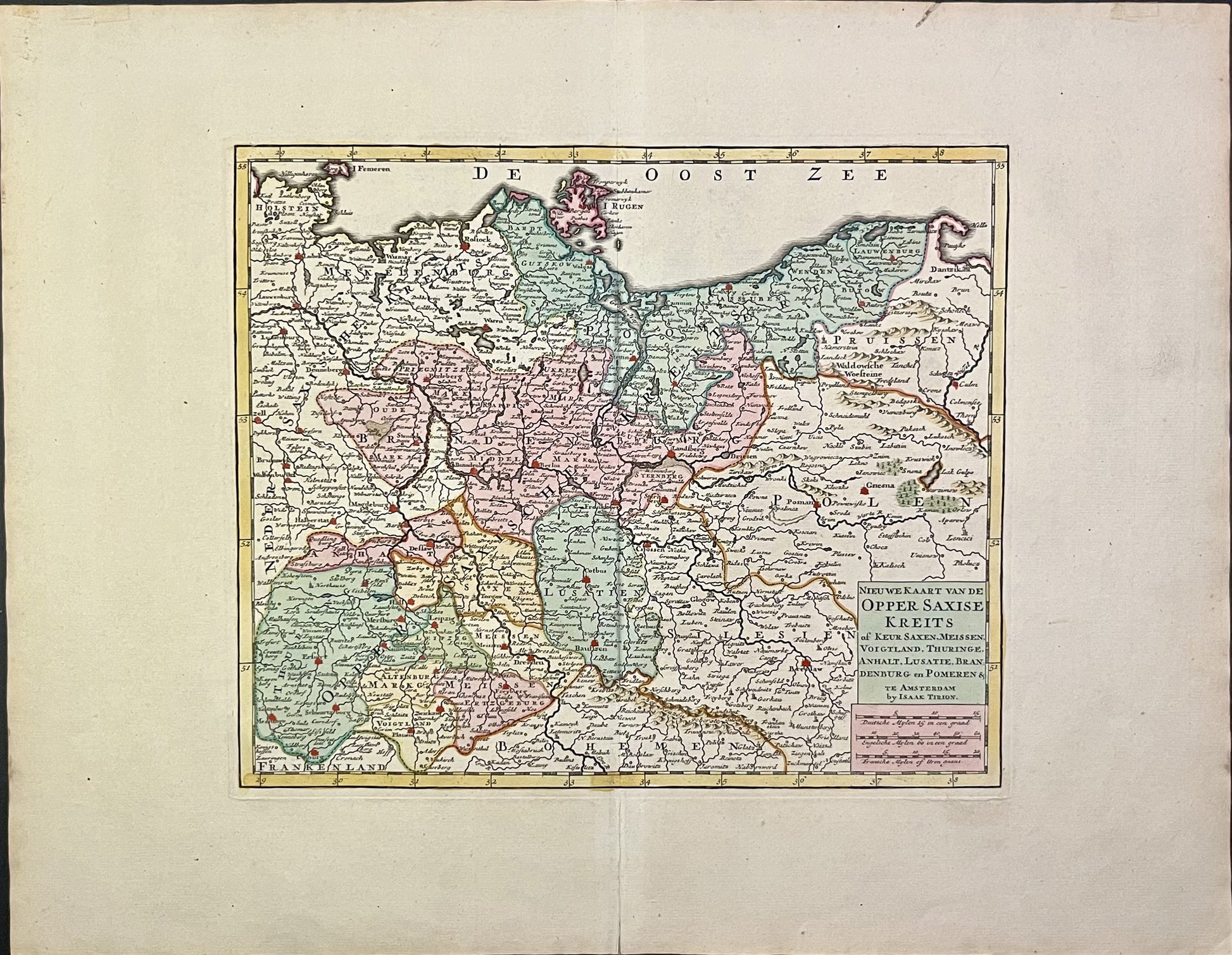 Achat carte ancienne Haute-Saxe