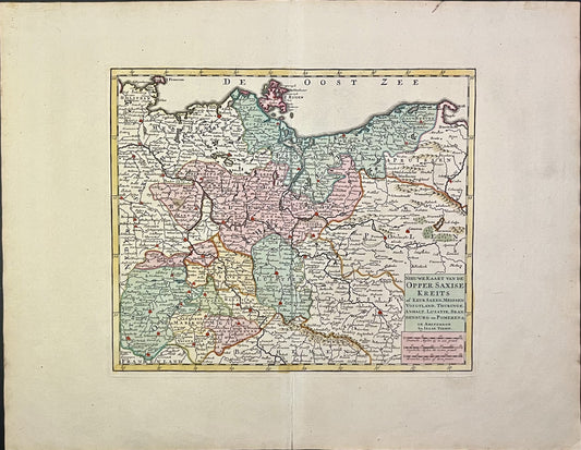 Achat carte ancienne Haute-Saxe