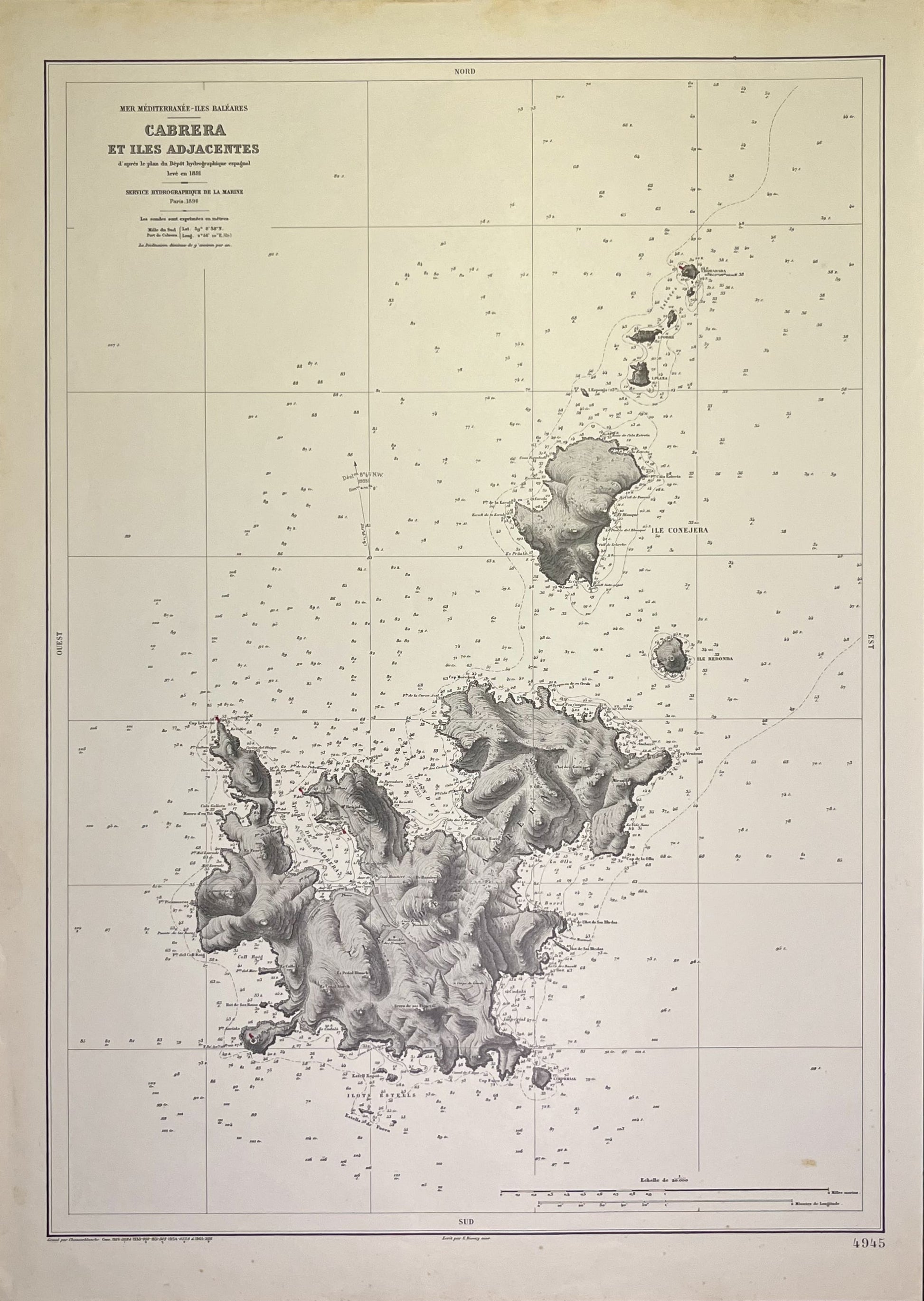 Achat carte ancienne Ile Cabrera Baleares