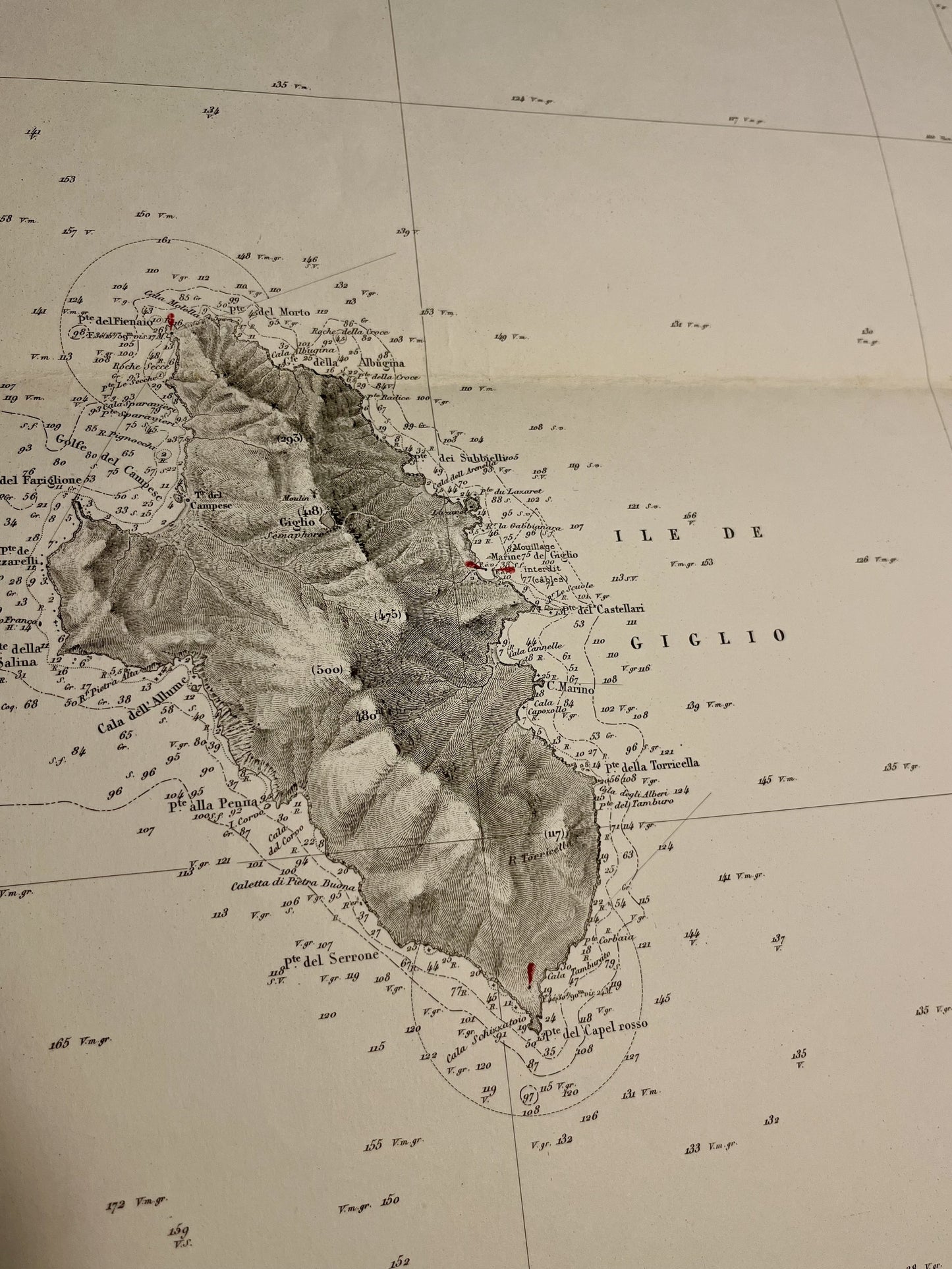 Achat carte ancienne Ile de Giglio