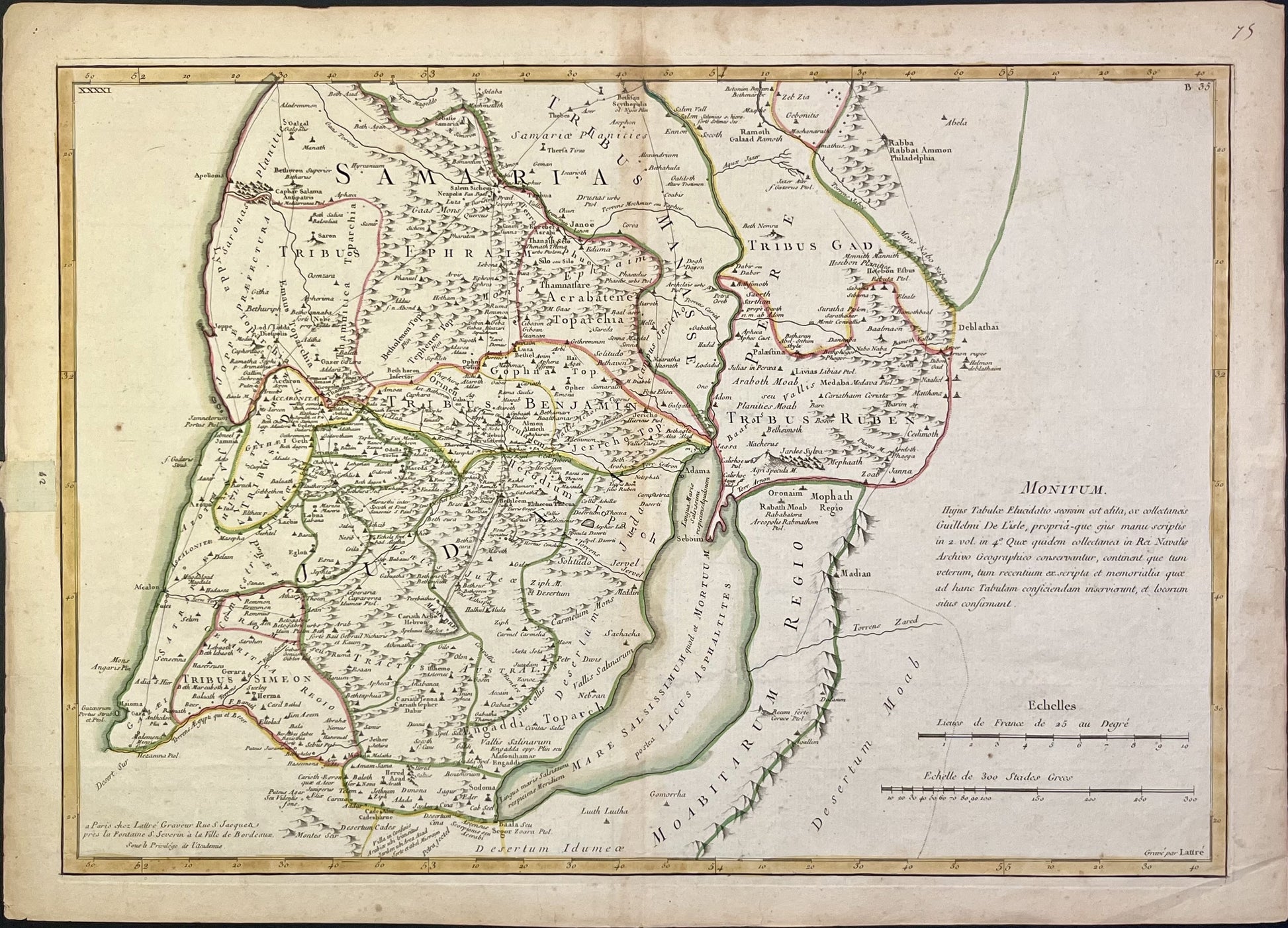 Achat carte ancienne Judee