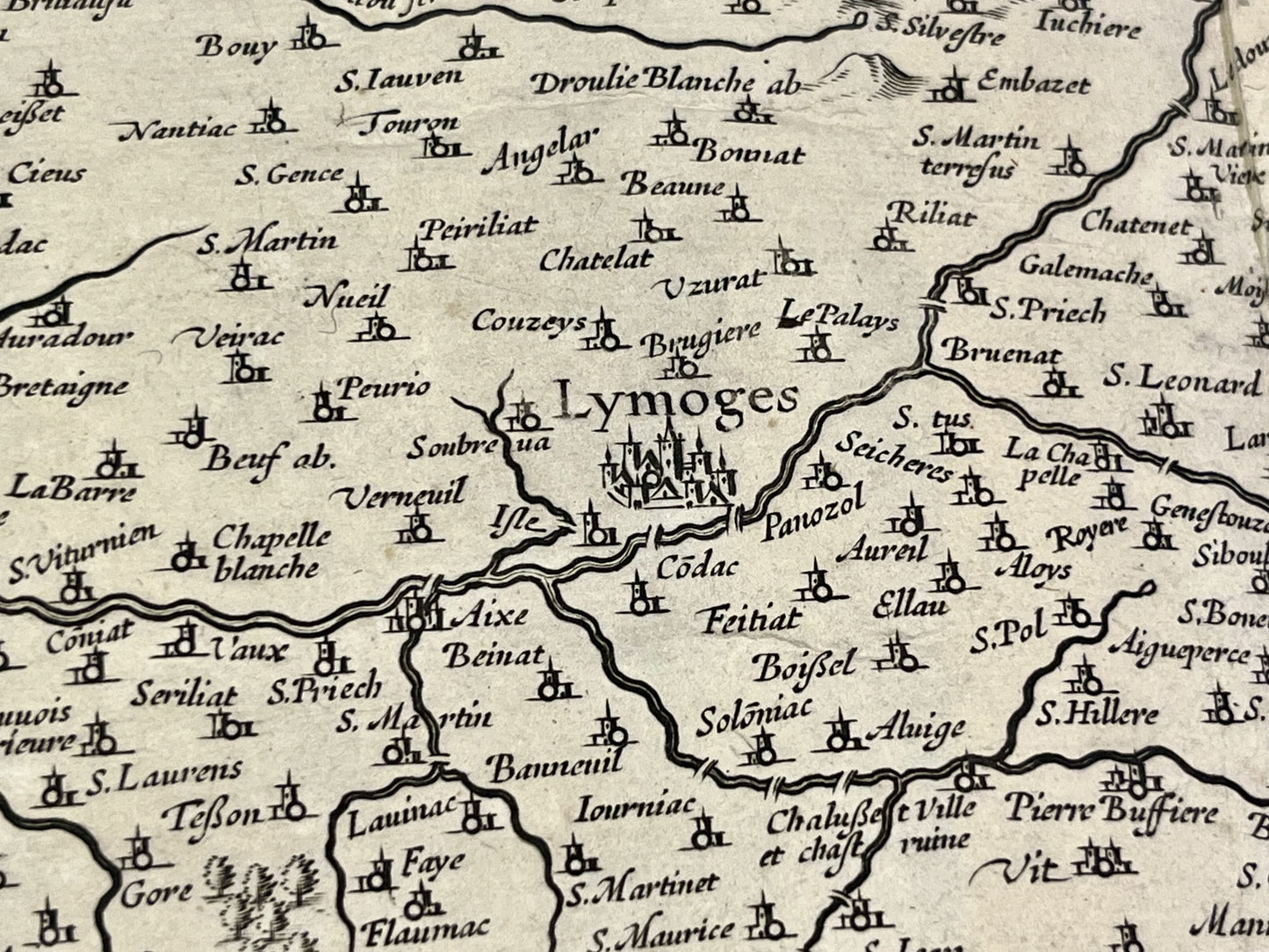 Achat carte ancienne Limoges Limousin