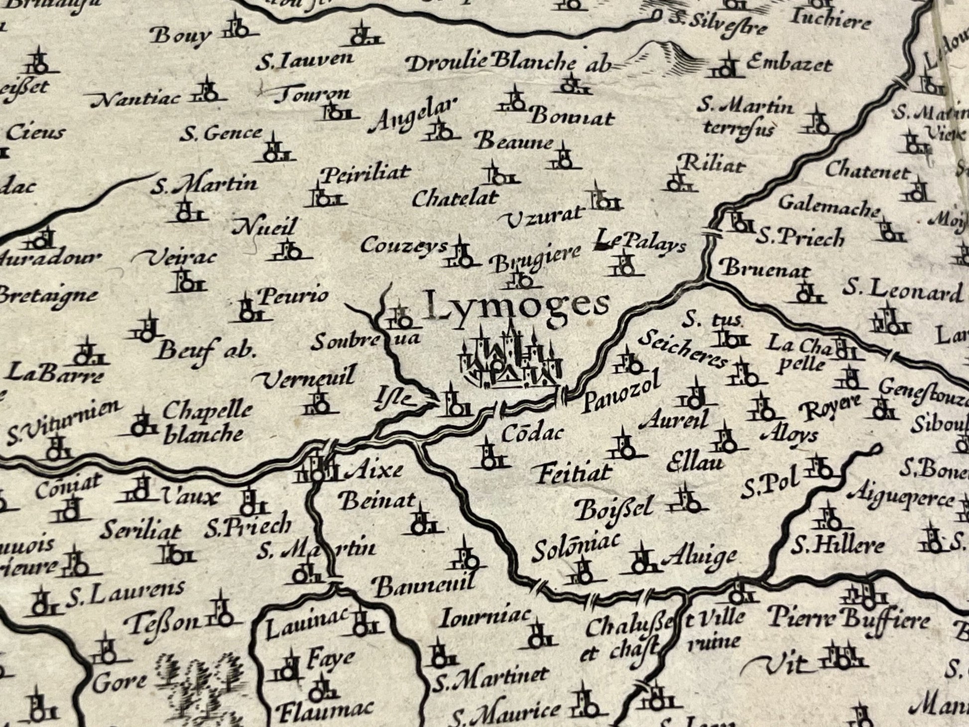 Achat carte ancienne Limoges Limousin