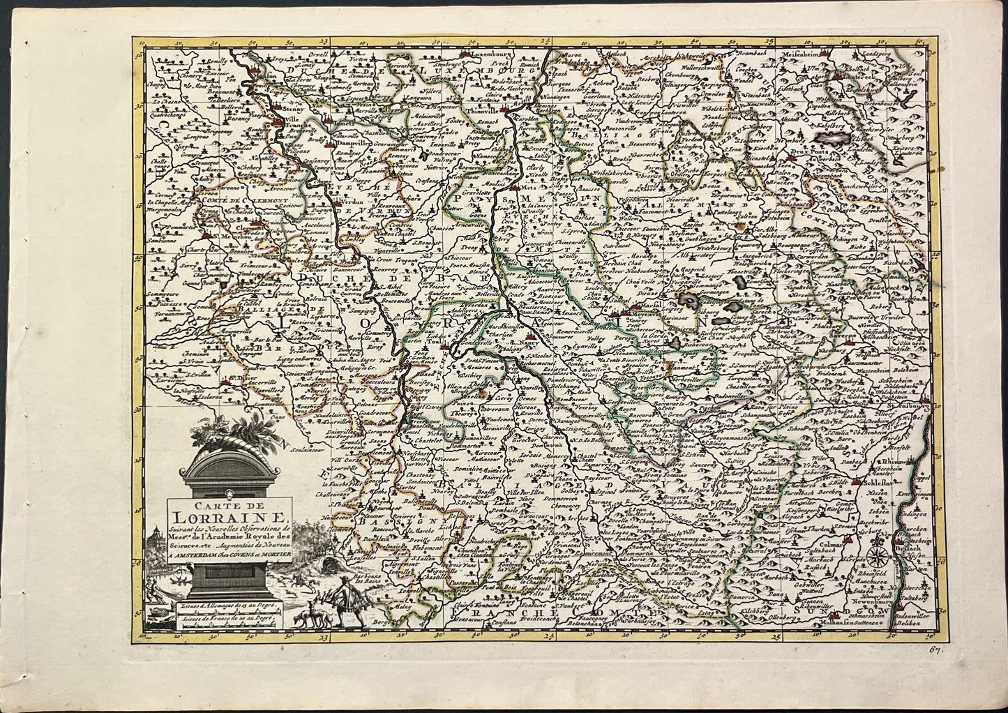 Achat carte ancienne Lorraine vintage