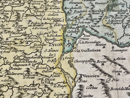 Achat carte ancienne Lyon et environs