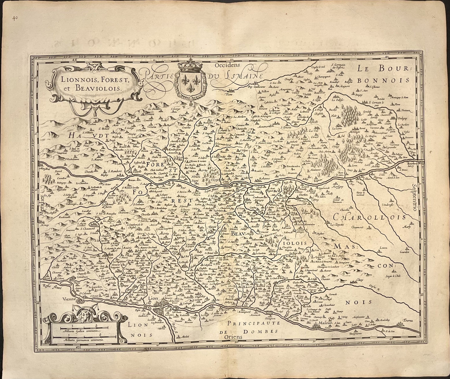 Achat carte ancienne Lyonnais Forest et Beaujolais