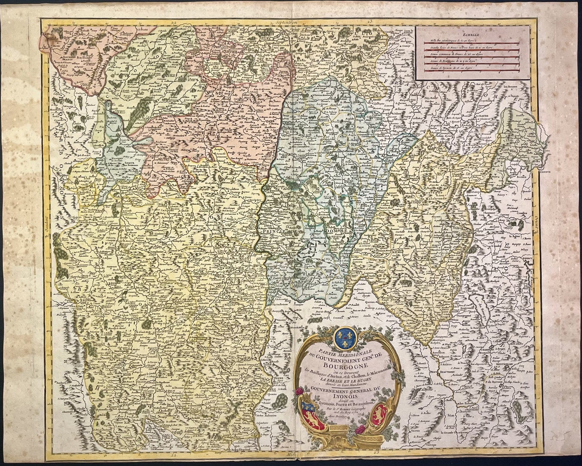 Achat carte ancienne Lyonnois Beaujolais