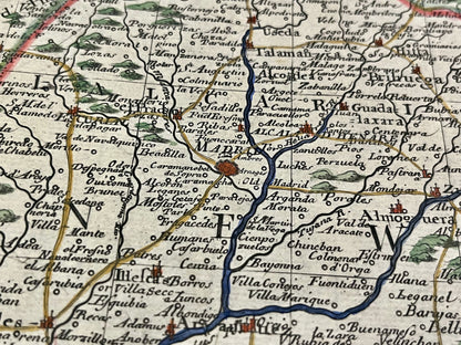 Achat carte ancienne Madrid Castille