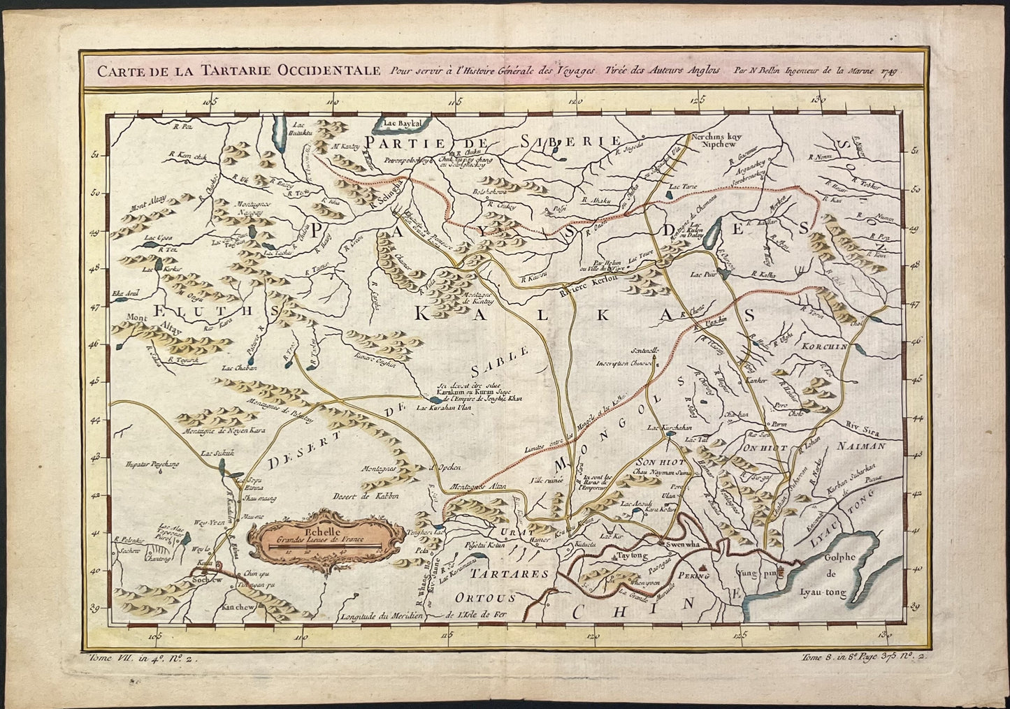 Achat carte ancienne Mongolie