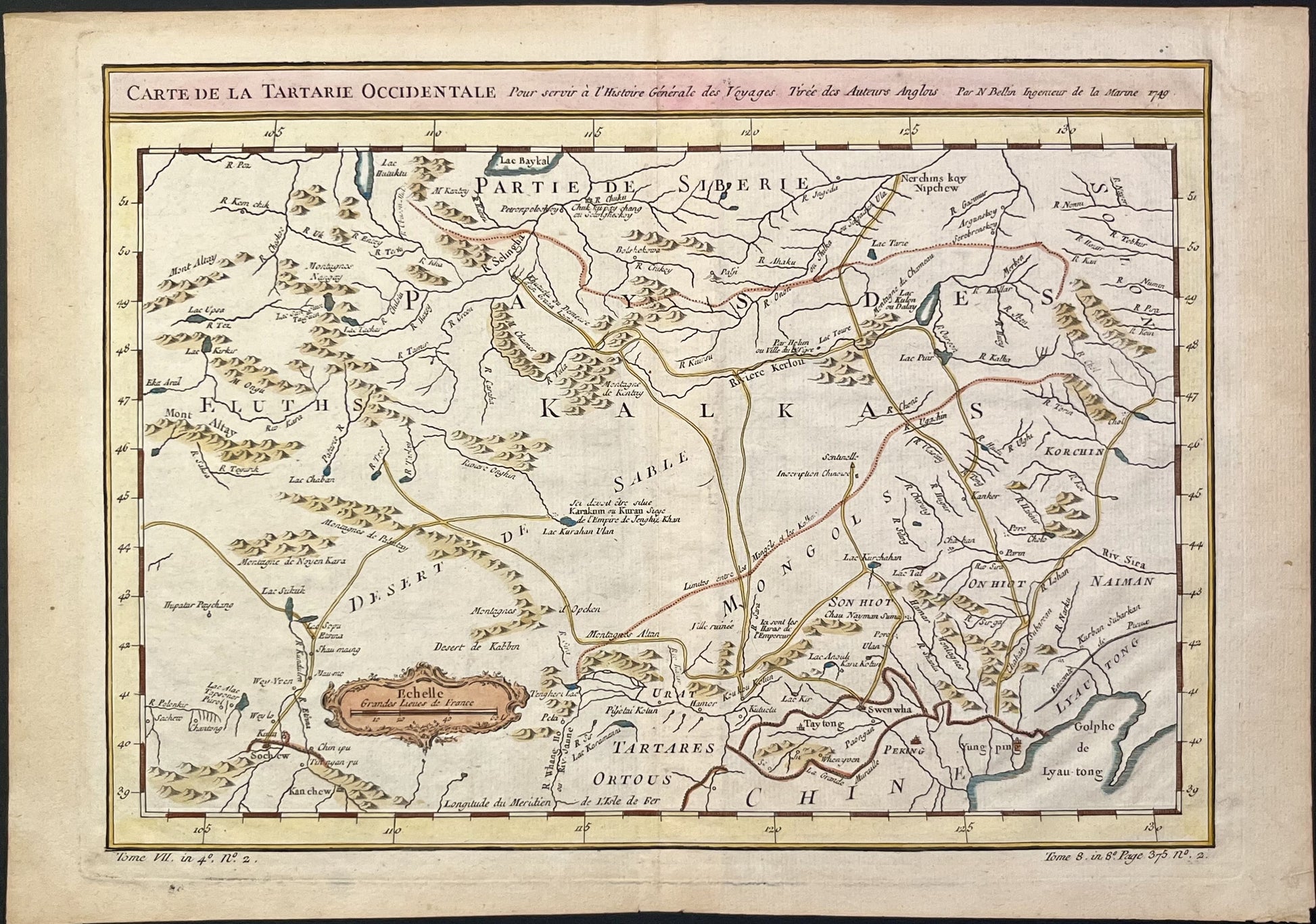 Achat carte ancienne Mongolie