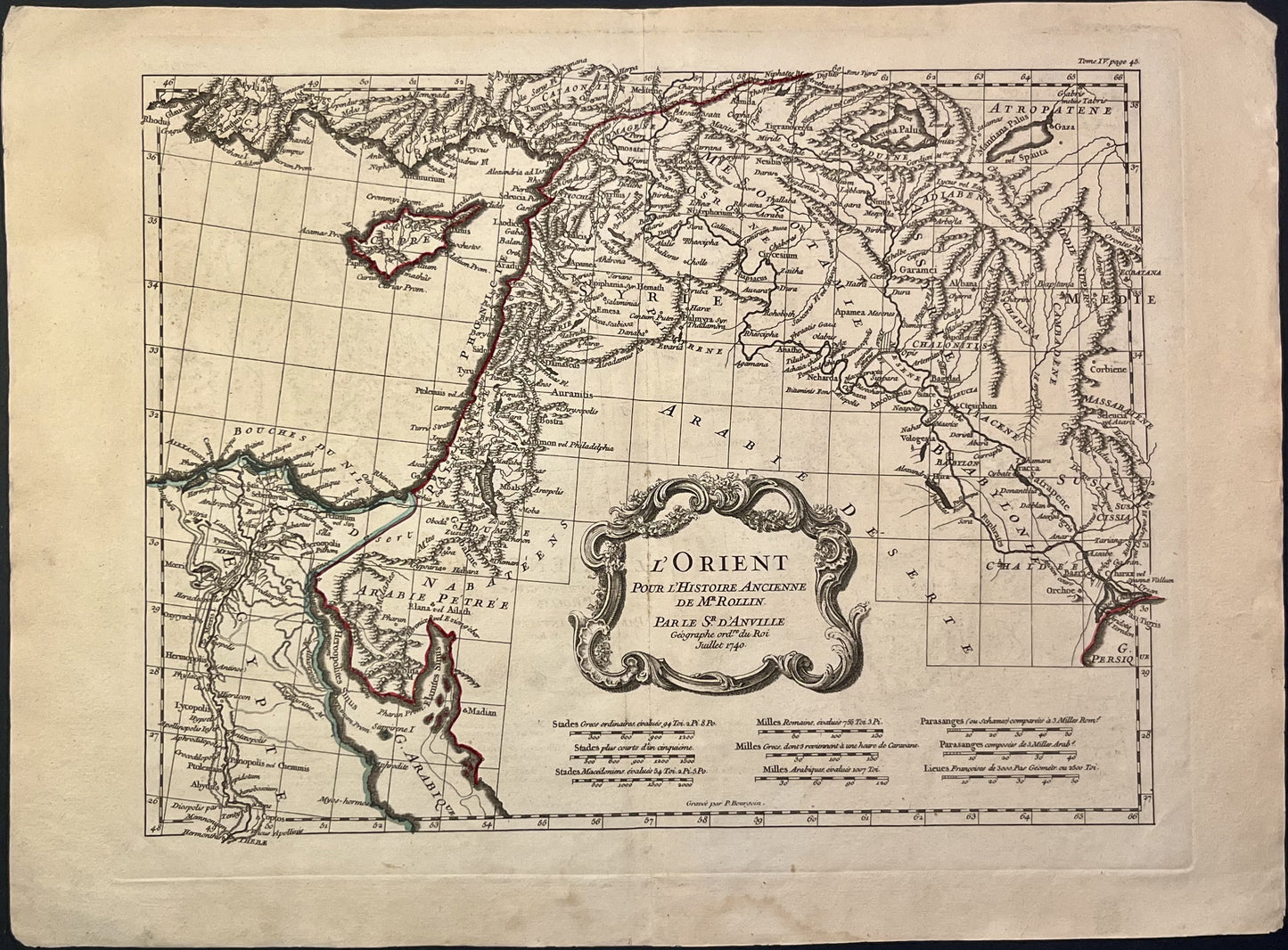 Achat carte ancienne Moyen-Orient par Anville