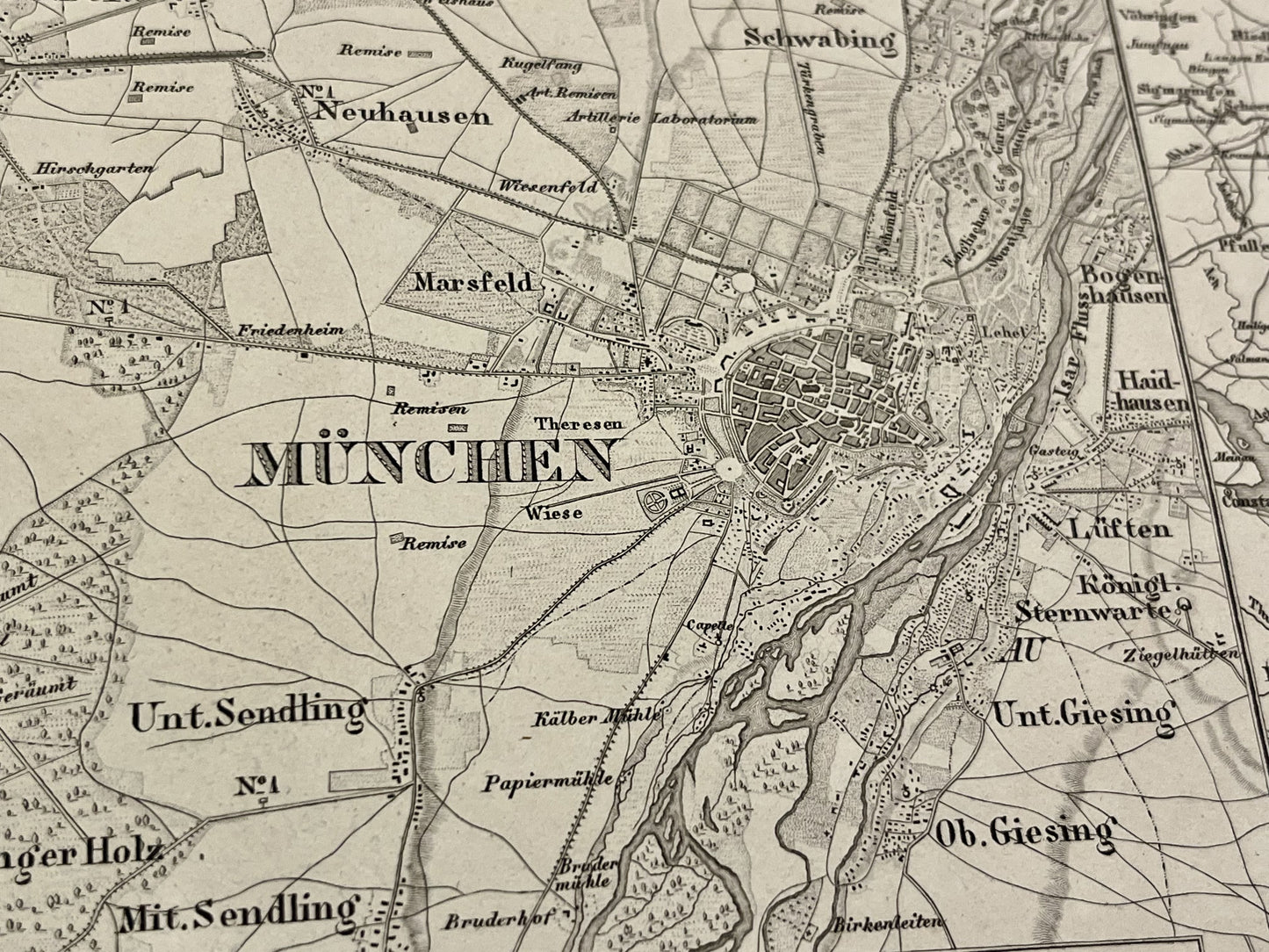 Achat carte ancienne Munich