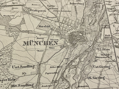 Achat carte ancienne Munich