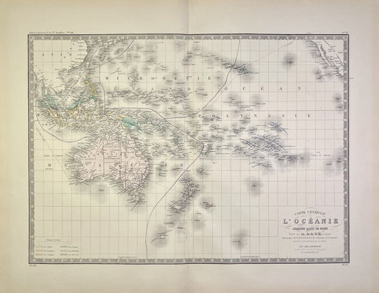 Achat carte ancienne Oceanie authentique