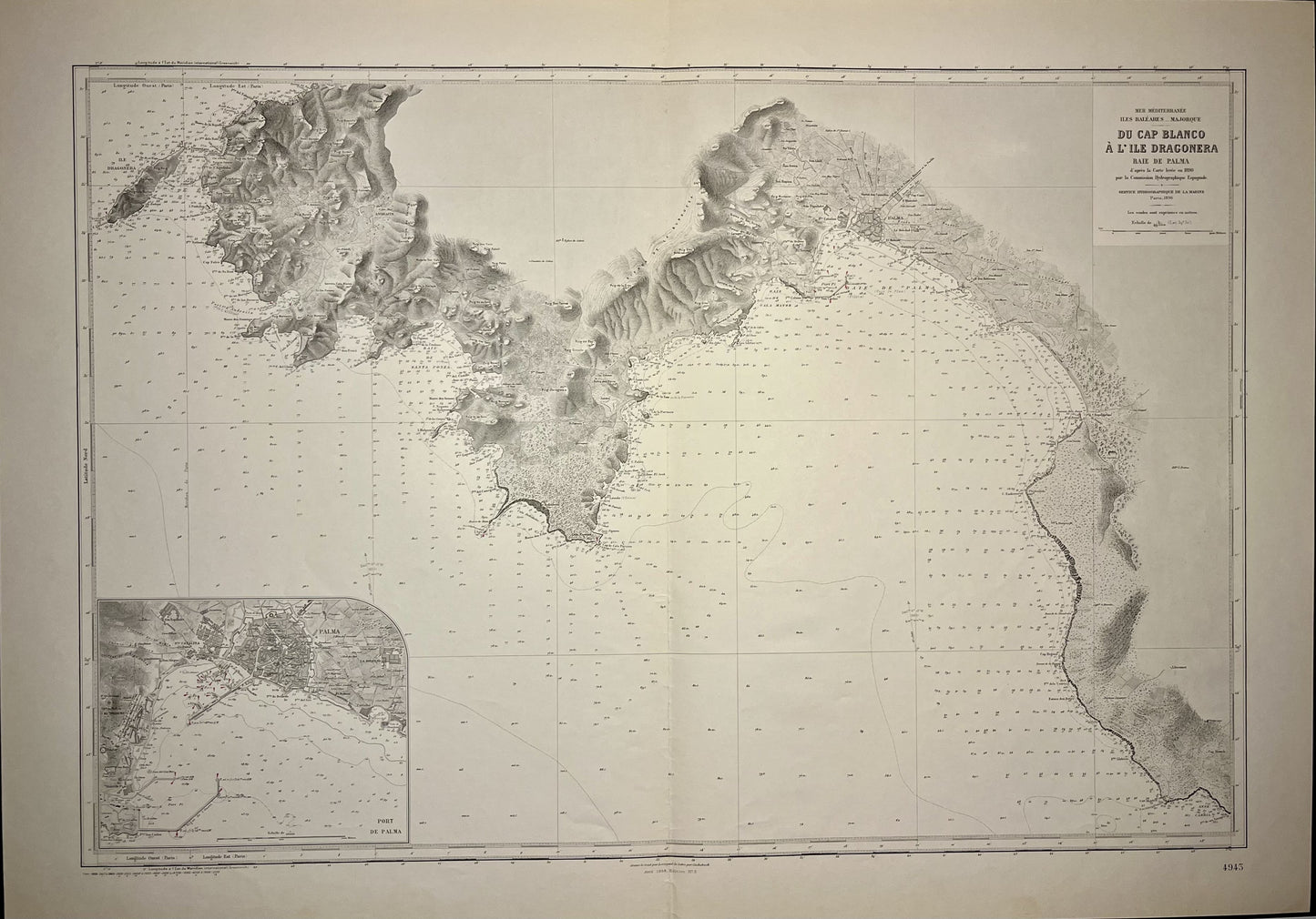 Achat carte ancienne Palma de Majorque