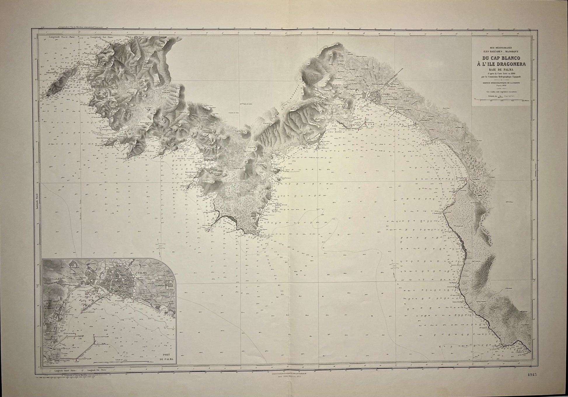 Achat carte ancienne Palma de Majorque