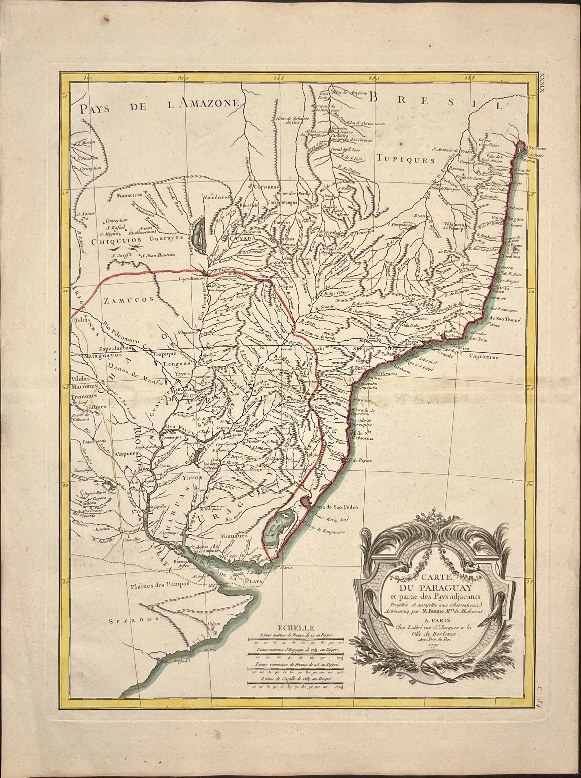 Achat carte ancienne Paraguay