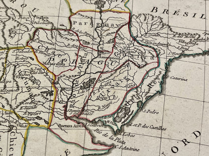 Achat carte ancienne Paraguay Uruguay