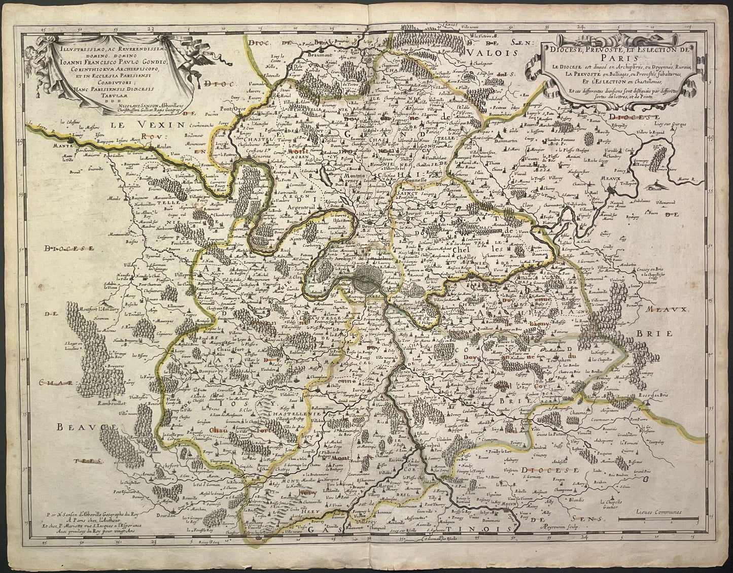 Achat carte ancienne Paris Nicolas Sanson