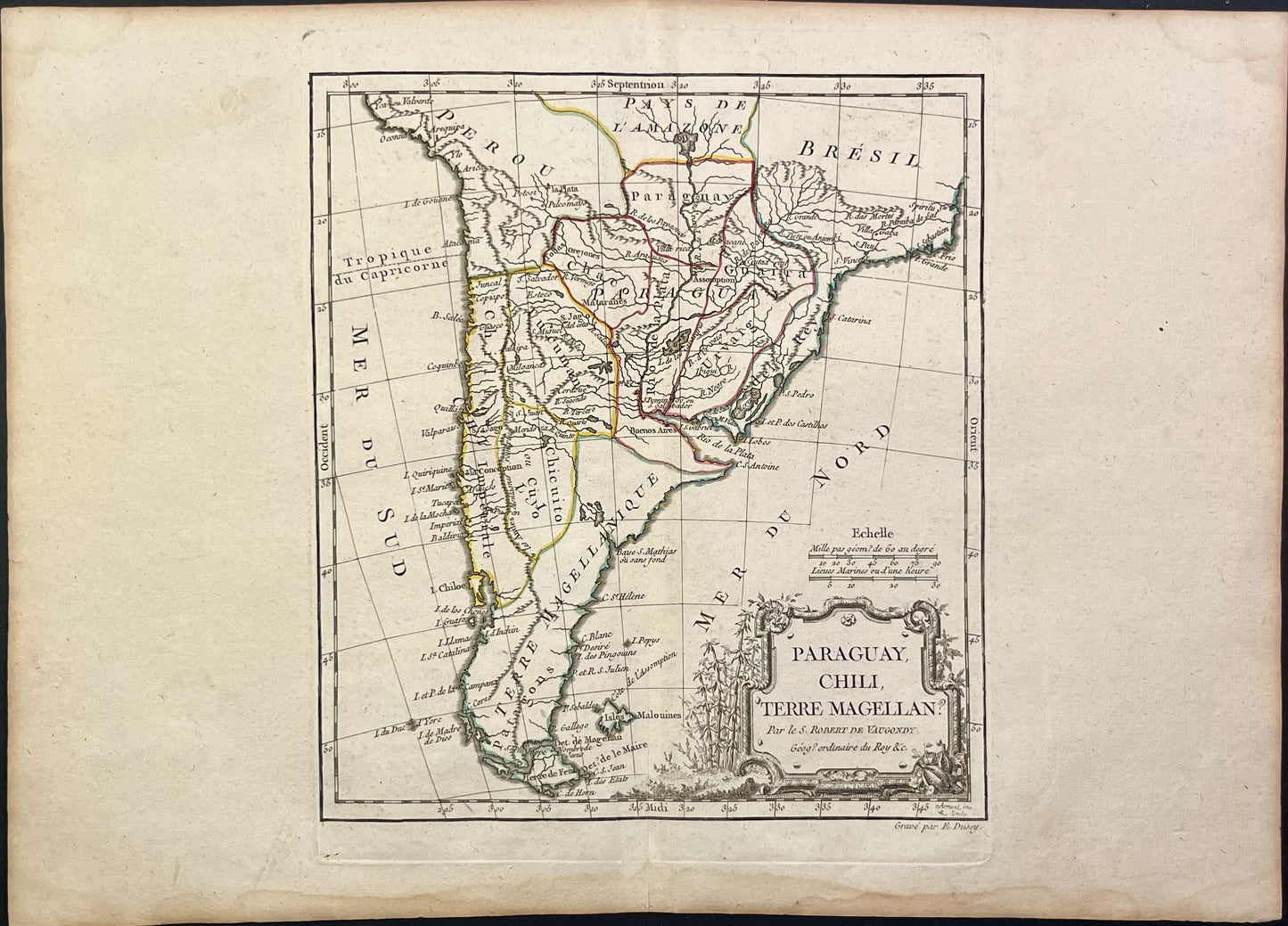 Achat carte ancienne Patagonie