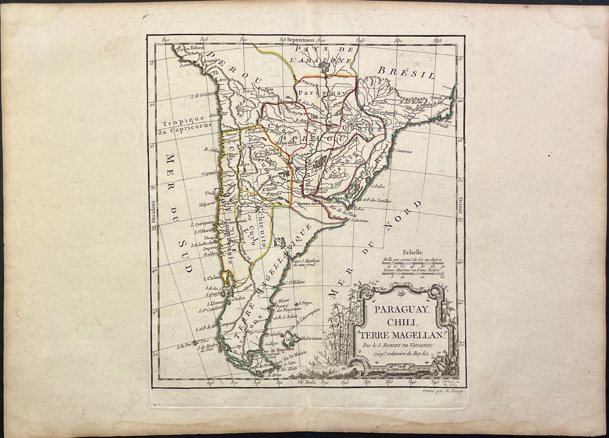 Achat carte ancienne Patagonie