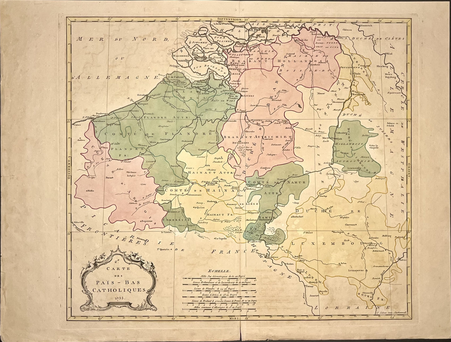 Achat carte ancienne Pays-Bas Catholiques