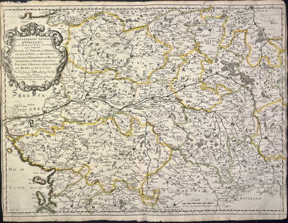 Achat carte ancienne Pays de la Loire par Sanson