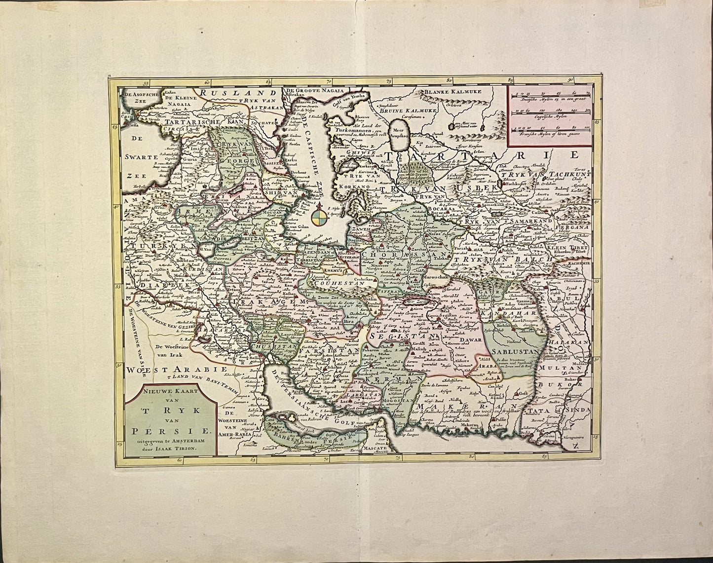 Achat carte ancienne Perse