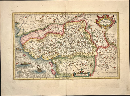 Achat carte ancienne Poitou par Gerard Mercator