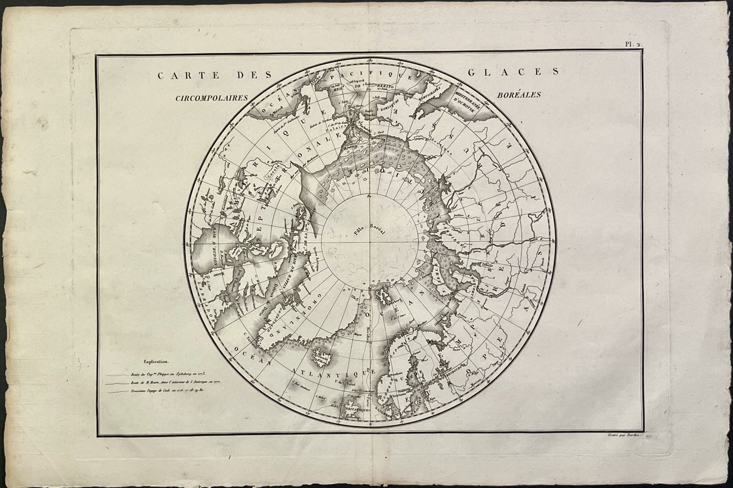 Achat carte ancienne Pole Nord